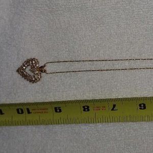 925 Vintage Heart Pendant Necklace / 925 Italy on Piece